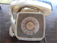 Vintage Off-White Rotary Desk Telephone