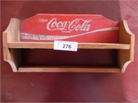 Vintage Coca Cola Wooden Wall Shelf