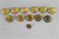 Lot of (12) Military Uniform Buttons