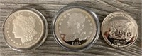 (3) One Ounce Silver Rounds