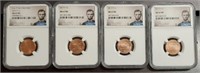 (4) 2017-P Lincoln Pennies: NGC MS67RD