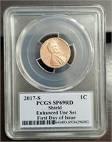 2017-S First Day Issue Lincoln Penny: PCGS 69