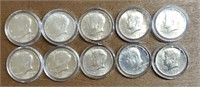 (10) U.S. Kennedy Half Dollars #1: 40% Silver