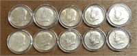 (10) U.S. Kennedy Half Dollars #3: 40% Silver