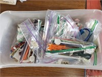 large group of collectible stirrers plastic