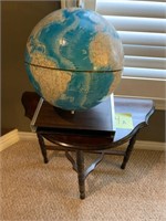 VINTAGE DESKTOP WORLD GLOBE WITH STORAGE