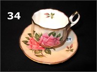 ROSINA CABBAGE ROSEE CUP & SAUCER