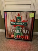 Moosehead Beer Digital Canada Day Countdown Sign