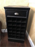 Black Wine rack 1 drawer 24 slots