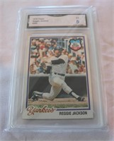 Graded 1978 Reggie Jackson baseball card