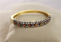 Garnet bangle bracelet