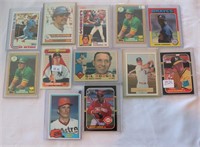 Lot of 12 vintage sports cards