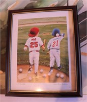 Framed Home Run Buddies baseball art