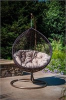Elegant Living Hanging Chair in Beige