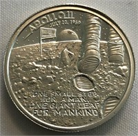 2-Oz Apollo 11 Silver Round