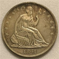 1861 Seated Liberty Half-Dollar