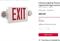 Thermoplastic Indoor LED Lighted Exit Sign