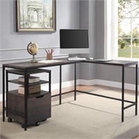 L Shaped Grey Desk