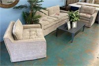 3pc Plush Living Room Sofa Set