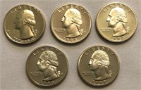 1976-S, 93-S, 94-S, 96-S & 97-S Proof Washington Q