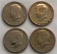 (4) 1971-S Proof Kennedy Half-Dollars