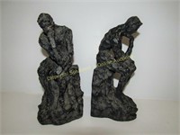 Brutalist "Thinker" Bookends