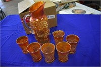 Esther Glass Picture and 6 Glasses Inventory