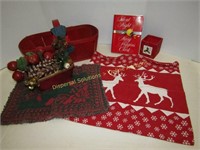 Christmas Baskets, Pillow Cover, Book & Candle