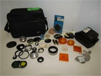 Camera Bag Full of Accessories - Kodak Flash, etc.