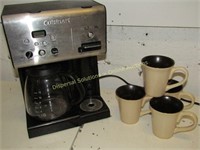 Cuisinart 2 in 1 Coffee Maker & Corelle Mugs
