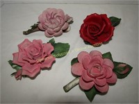 Capodimonte Porcelain Flowers - Pink Tone