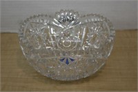 CUT GLASS SAW TOOTH BOWL