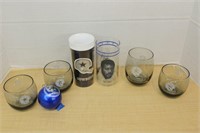 SELECTION OF DALLAS COWBOY GLASSES AND MORE