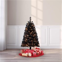 4' Indiana Spruce Black Artificial Christmas Tree