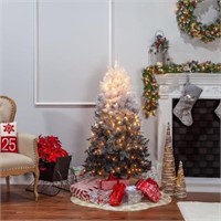 5-ft Spruce Pre-Lit Black Artificial Christmas Tr
