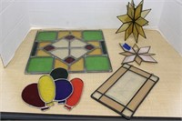SELECTION OF STAINED GLASS ARTWORKS