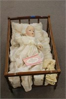 1986 THE VICTORIAN CHRISTENING DOLL IN CRADLE