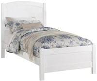 Helene Twin Bed in White Finish