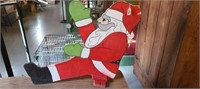 Cool Painted Wooden Santa