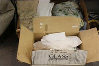 BOX LOT OF LINENS AND MORE