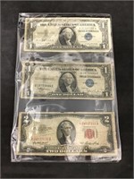 Two $1 Silver Certificates 1935C And 1957B, Plus