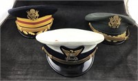 Three Military Hats- Appears To Be 2 Army