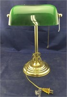 Bankers Lamp/Green Glass Shade