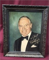 Vintage Signed Framed Oil of Bob Hope