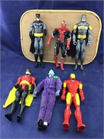 Lot of 6 Used Action Figures