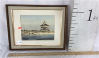 Signed Original Drum Point Lighthouse Water Color
