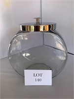 Glass Cookie / Candy Container w/ lid Modern