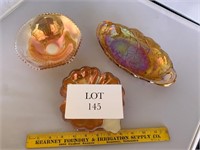 Collection of Carnival Glass Bowls (3)