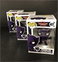 POP! Spider-Man Prowler x3 Bobbleheads new in box.