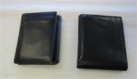 Two Men's Leather Wallets Bi-Fold & Tri-Fold